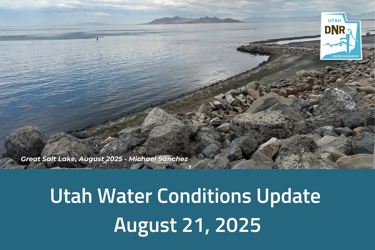 picture shows Great Salt Lake with Antelope Island in the background